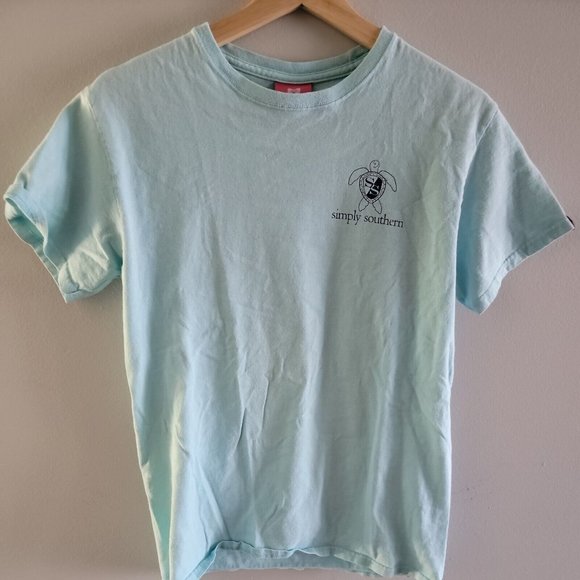 Simply Southern Shirt Womens Small Blue Salt Water Heals Everything Ladies - Picture 2 of 9